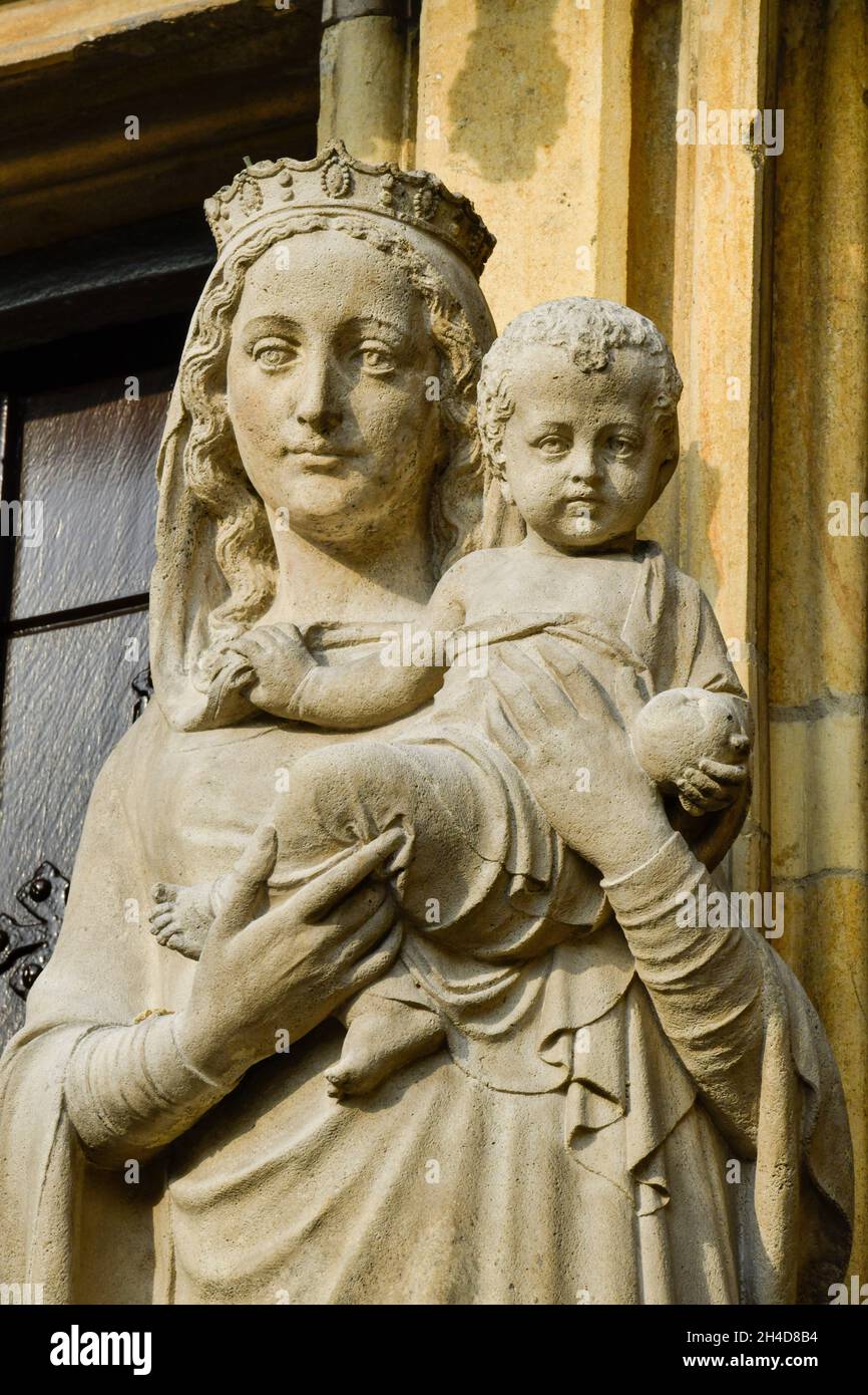 Madonna, Liebfrauen-Überwasserkirche, Überwasserkirchplatz, Münster, Nordrhein-Westfalen, Deutschland Stockfoto