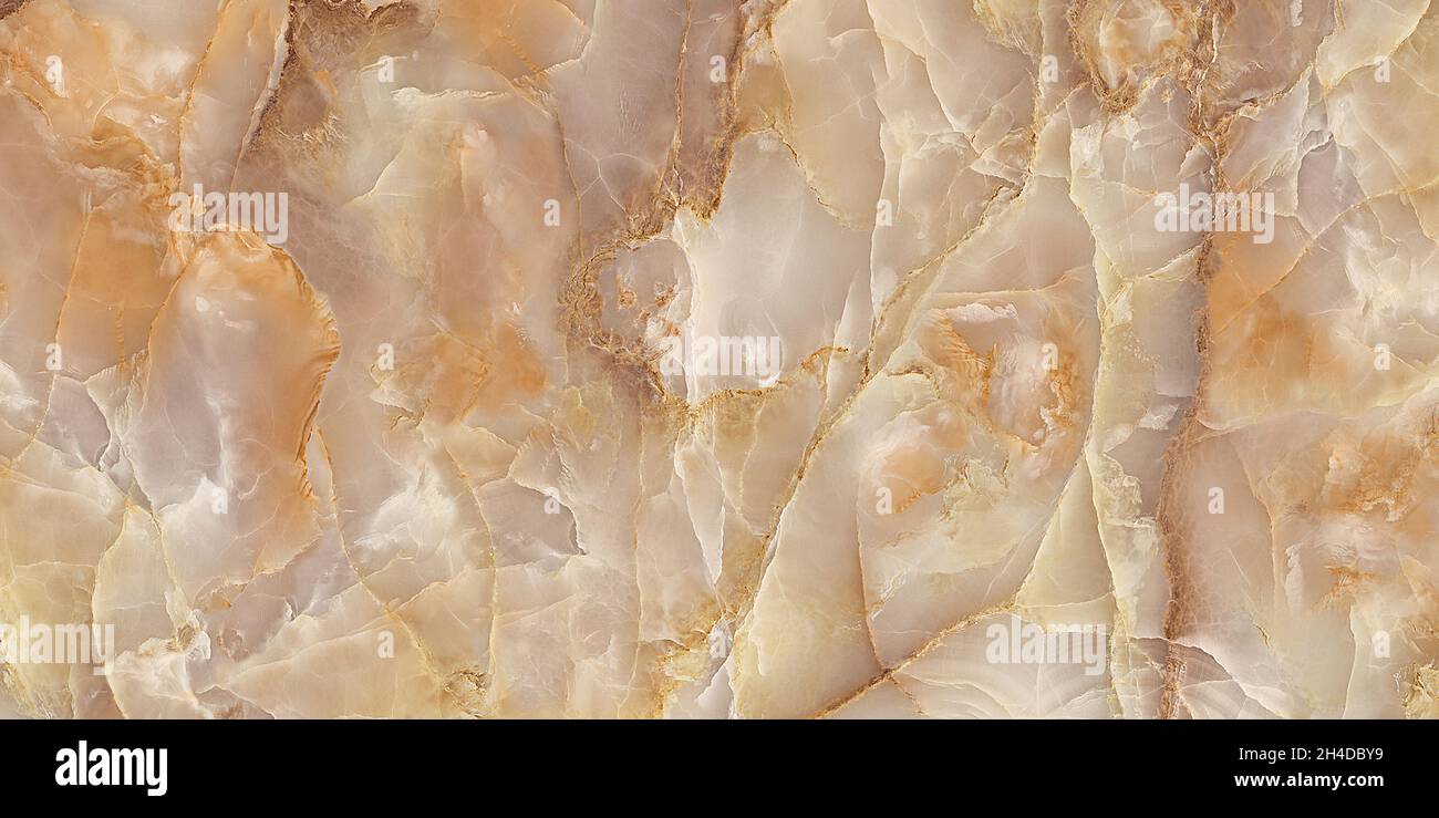 Gelber Marmorhintergrund, natürliche Breccia-Marmorfliesen für Wand und Boden aus Keramik, Emperador Premium italienische glänzende Granitplatte aus SteinKeramik Stockfoto