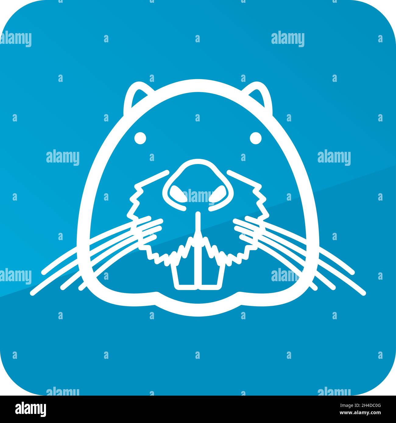 Otter, Biber Symbol. Tier Kopf Vektor symbol Eps 10. Stock Vektor