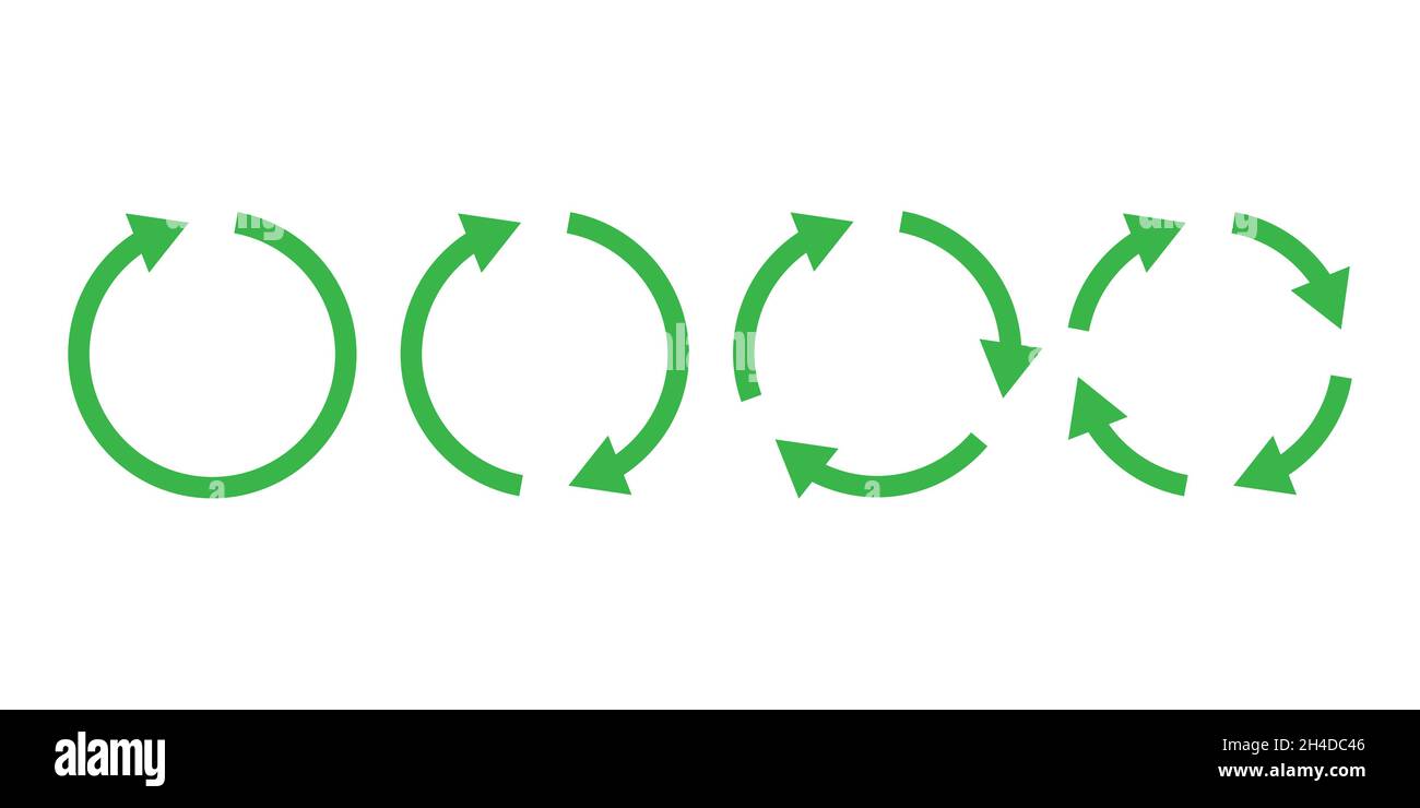 Recycling Icon Set einfaches Design Stock Vektor