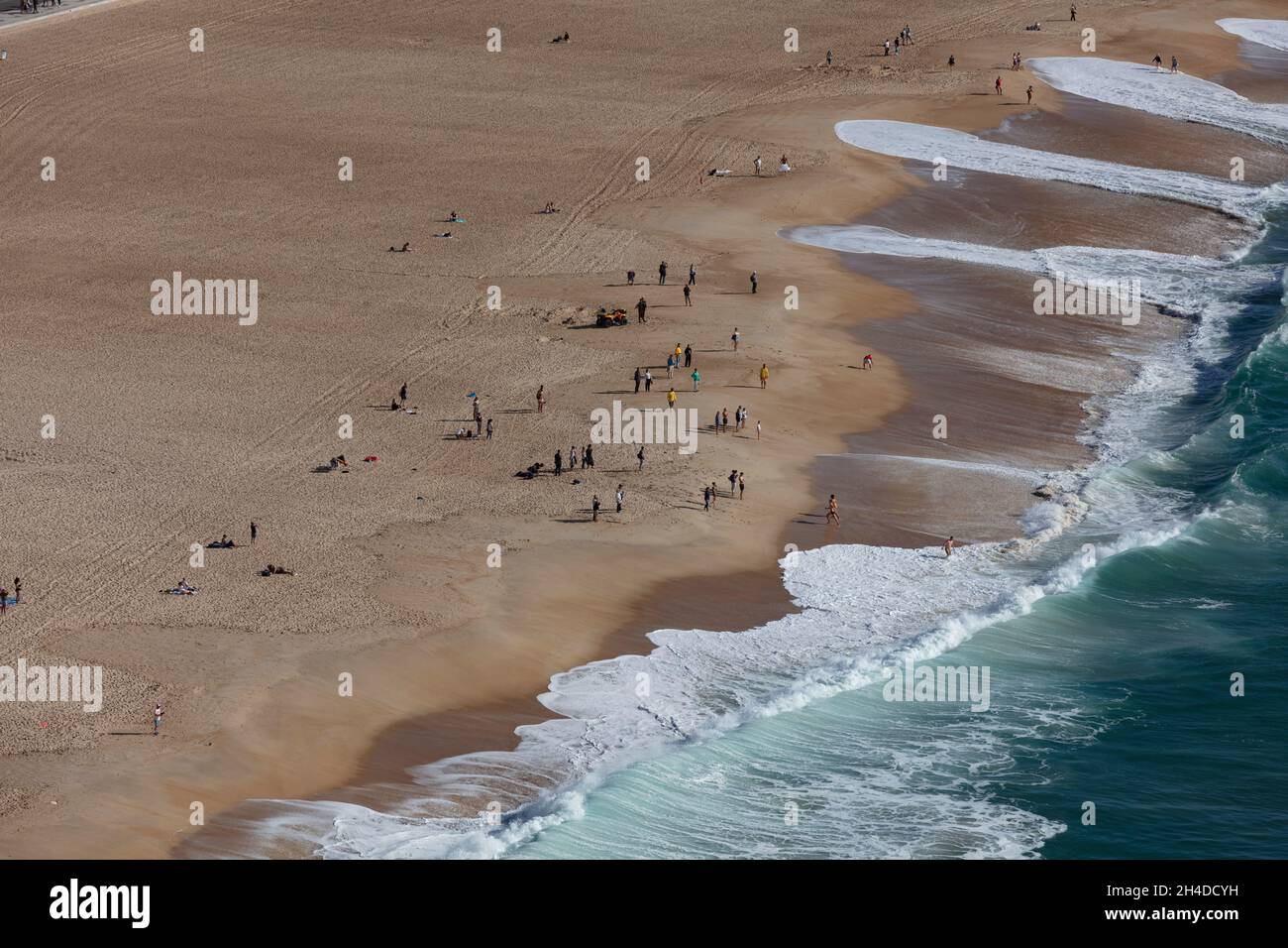 Der Strand von Nazare, Praia da Nazare Stockfoto