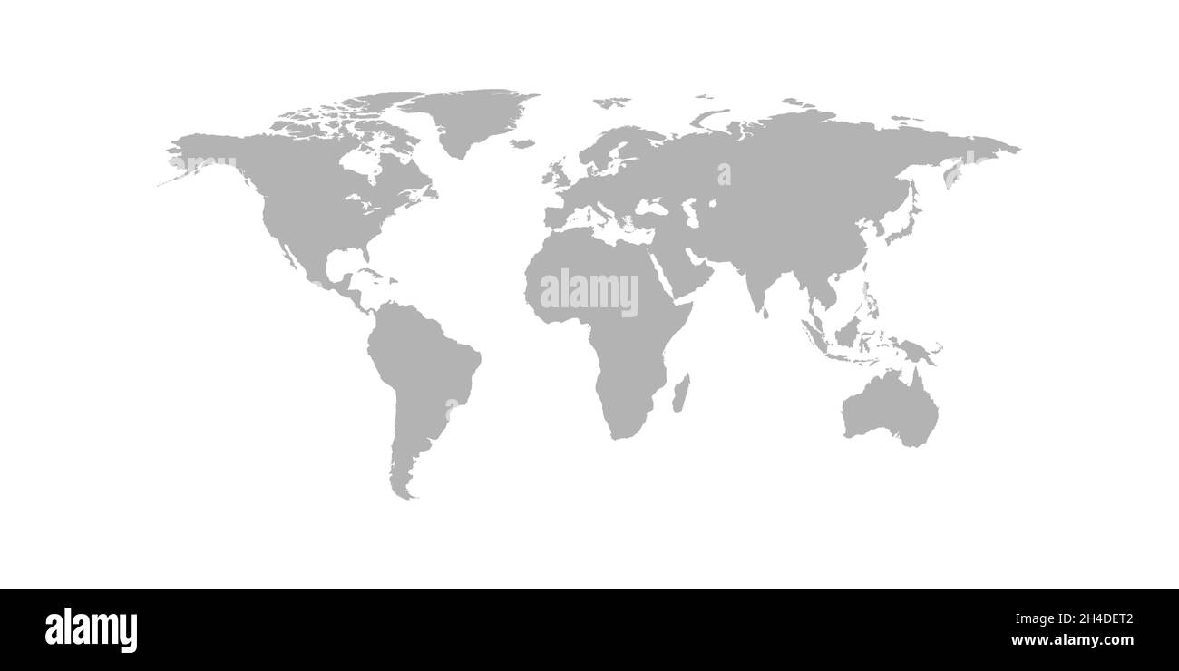 Weltkarte auf weißem Hintergrund Stock Vektor