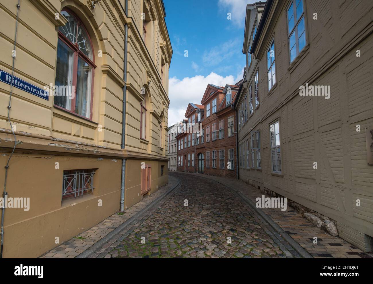 Altstadt von Schwerin, Hauptstadt von Mecklenburg-Vorpommern, Deutschland Stockfoto