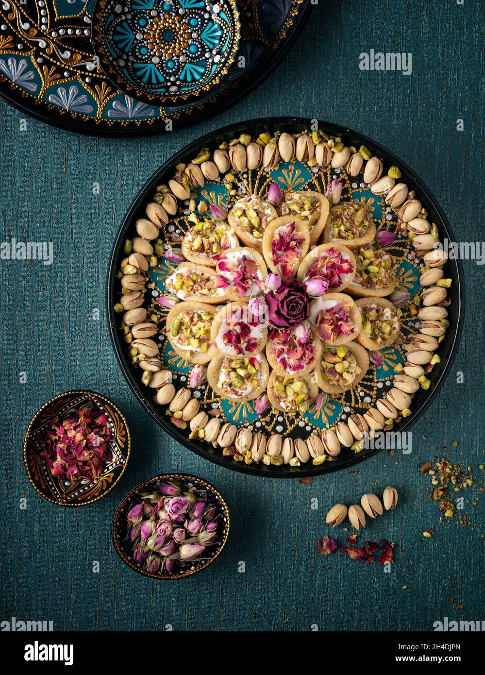 Das arabische Qatayef-Essen ist im heiligen Monat Ramadan beliebt Stockfoto