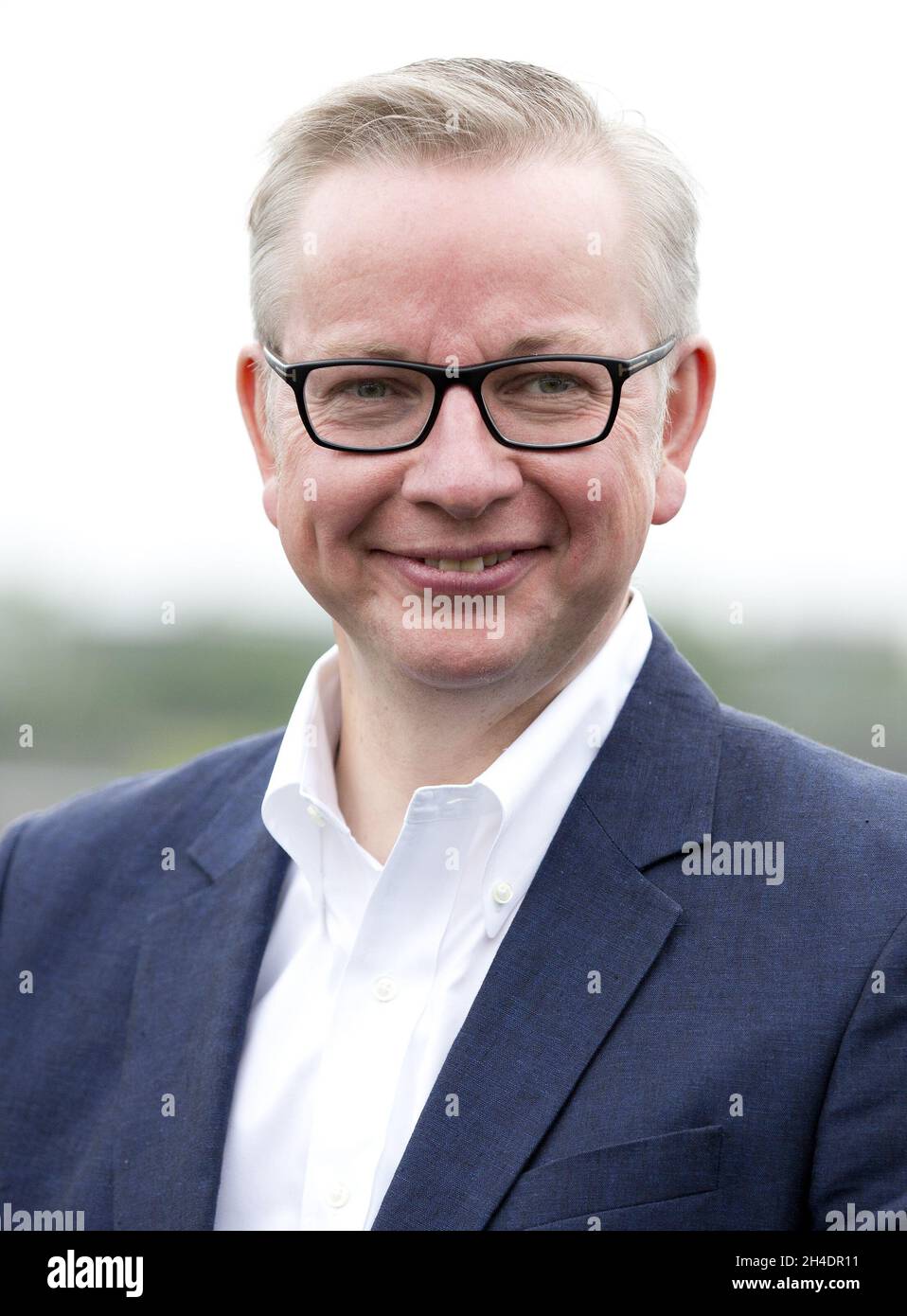 Michael Gove nimmt am 4. Juni 2016 an einer Wahlkampfveranstaltung auf Forman's Fish Island im Osten Londons Teil. Stockfoto