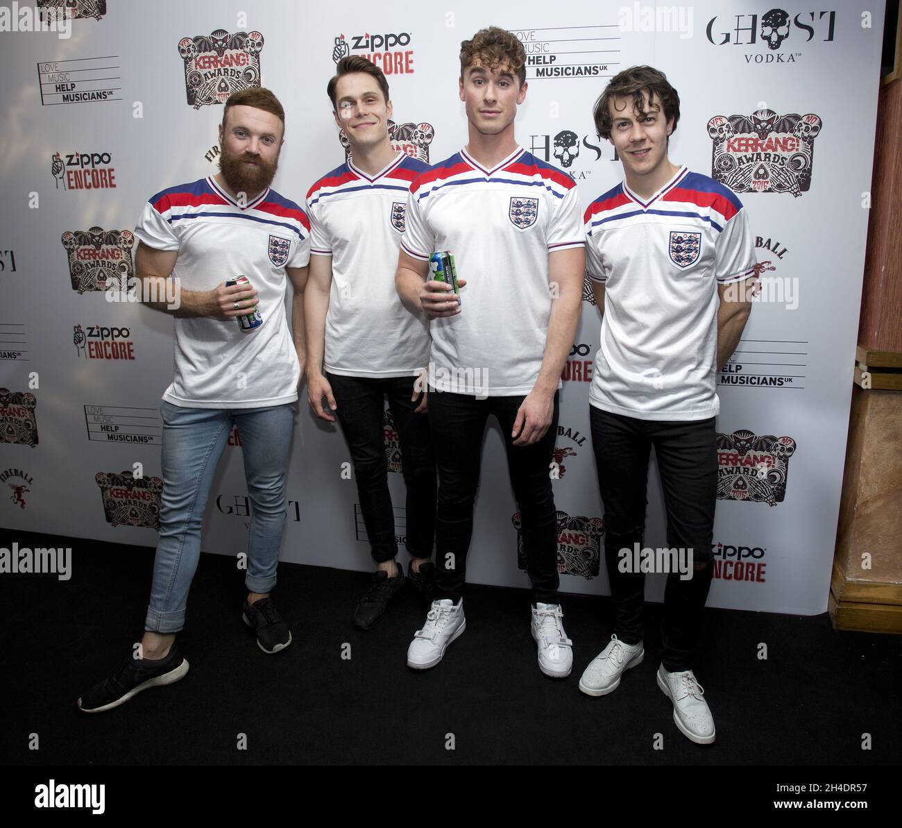 Don Broco besucht das Kerrang! Auszeichnungen im Troxy, East London, am Donnerstag, 9. Juni. Stockfoto