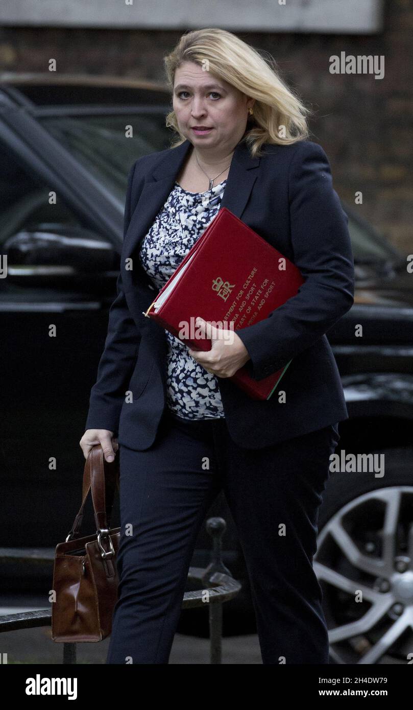 Karen BRADLEY, Ministerin für Kultur, Medien und Sport, nimmt an einer Kabinettssitzung in der Downing Street, London, Teil. Bild datiert: Dienstag, 18. Oktober 2016. Bildnachweis sollte lauten: Isabel Infantes / EMPICS Entertainment. Stockfoto