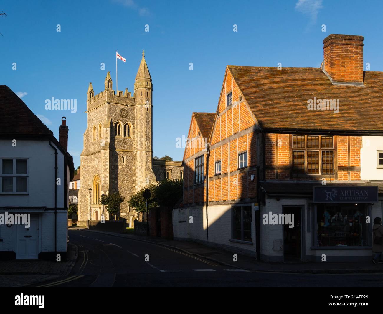 St Marys Church Old Amersham Buckinghamshire England Vereinigtes Königreich ein denkmalgeschütztes Gebäude in dieser historischen Stadt Stockfoto