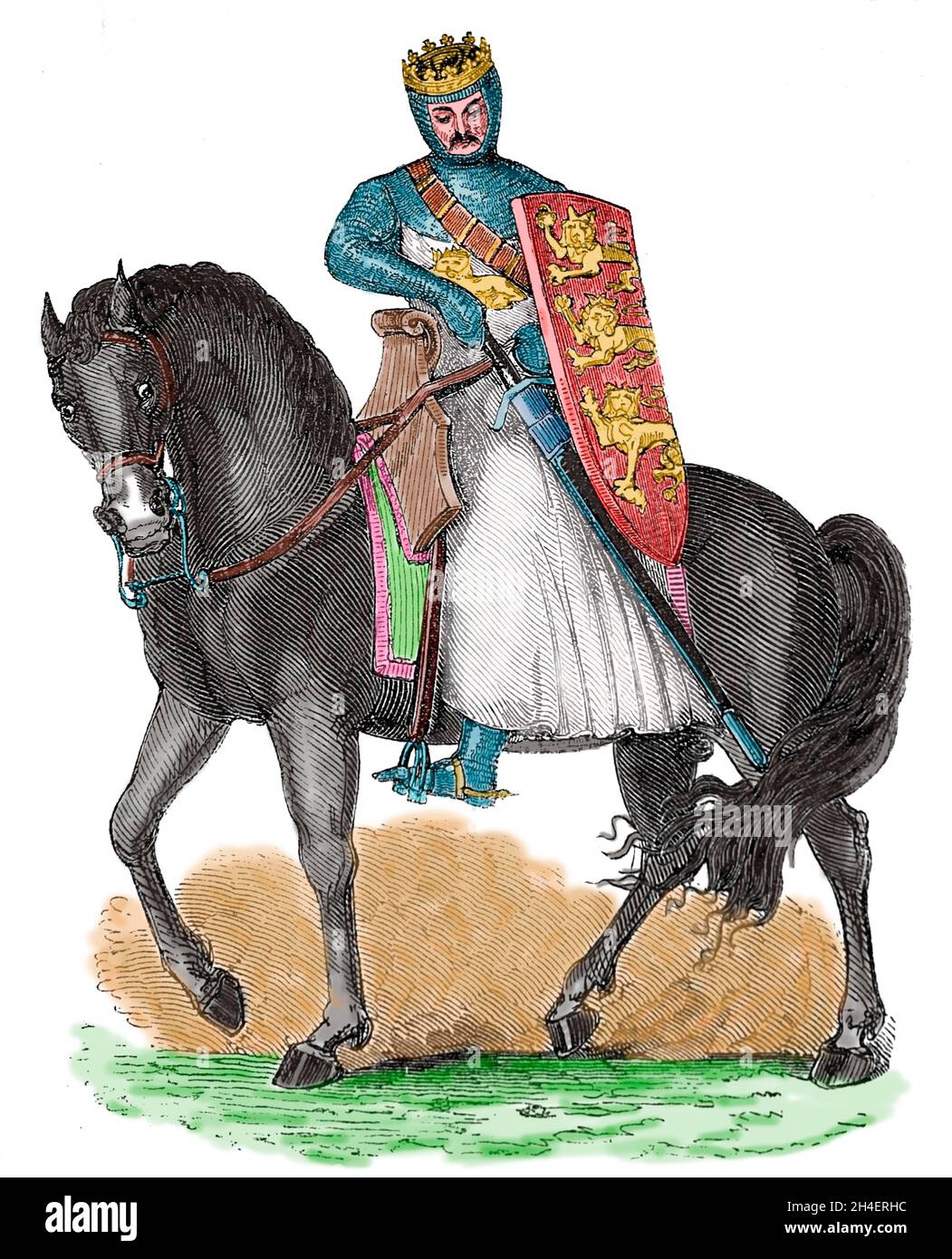 Edward I. von England (1239-1307). König von England von 1272-1307. Gravur. Stockfoto