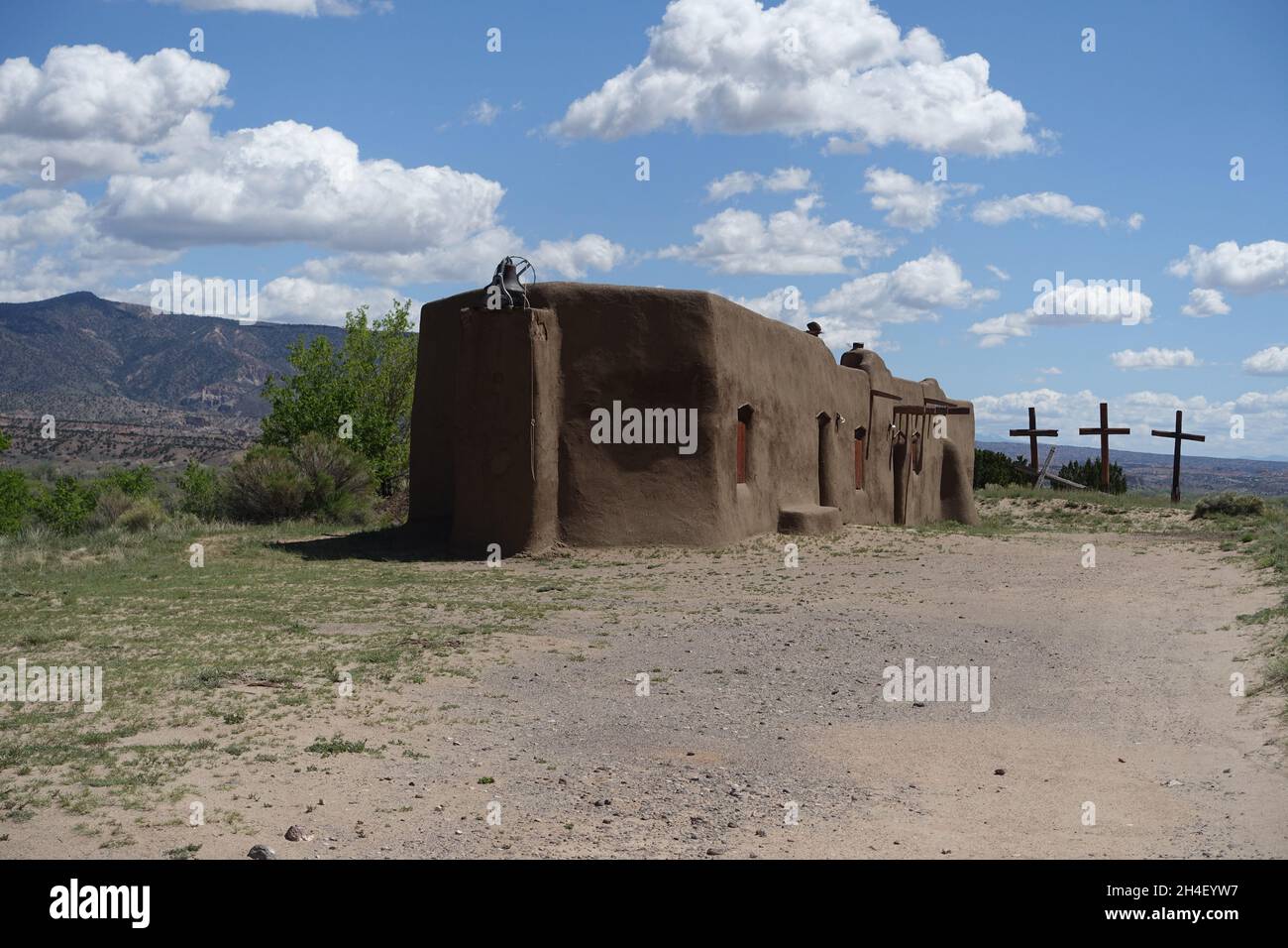Penitente Morada, ist eine Kirche wie Anlage in Tradition und Geheimnis durchdrungen Stockfoto