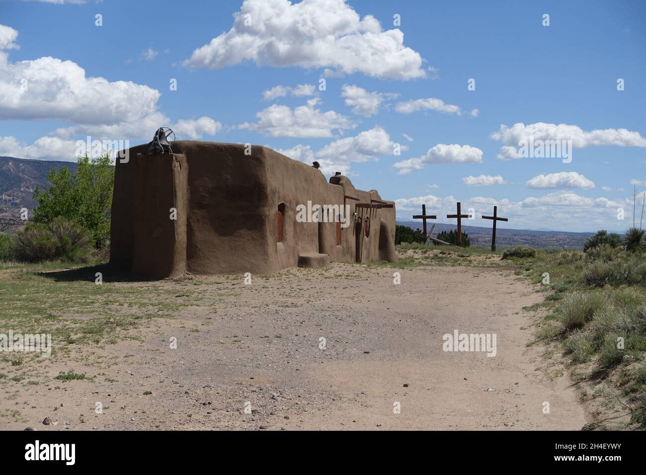 Penitente Morada, ist eine Kirche wie Anlage in Tradition und Geheimnis durchdrungen Stockfoto