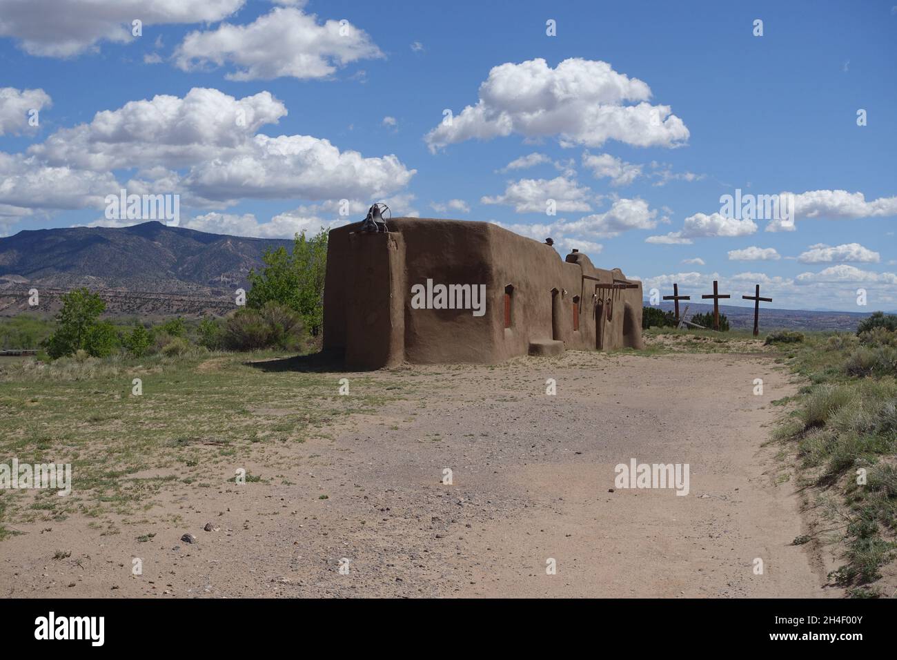 Penitente Morada, ist eine Kirche wie Anlage in Tradition und Geheimnis durchdrungen Stockfoto