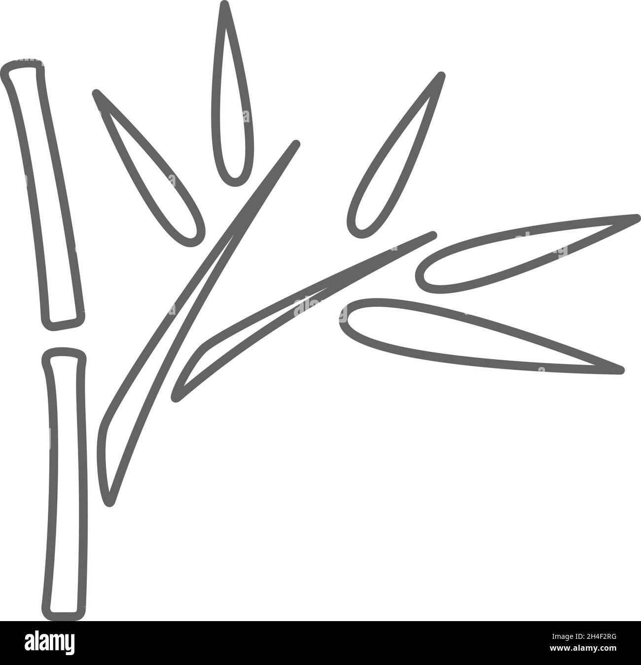 Bambuszweig. Traditionelles chinesisches festliches Ornament-Element Stock Vektor