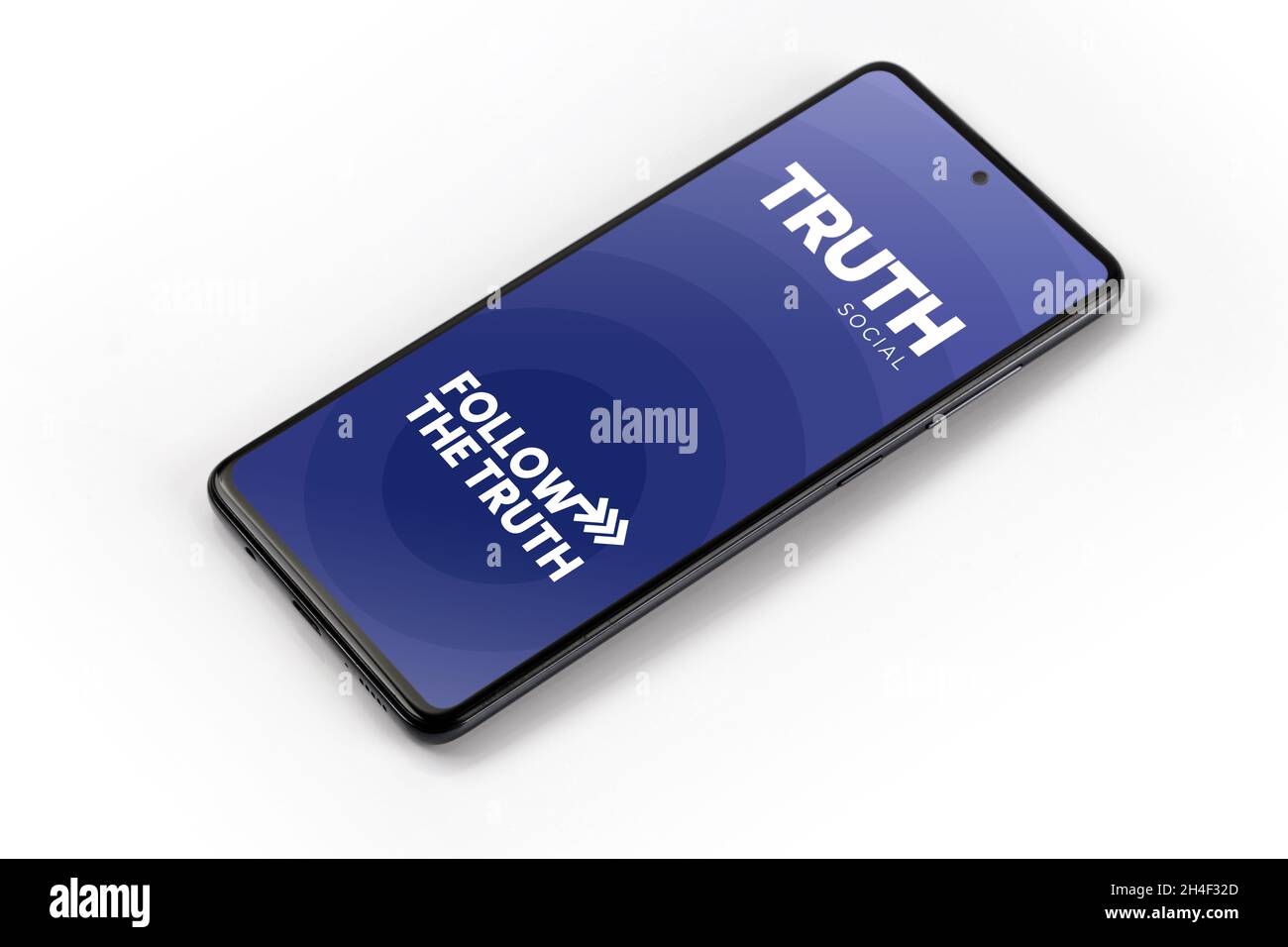 Wahrheit sozialer Name auf Smartphone, Vereinigte Staaten von Amerika, oktober 2021 Stockfoto
