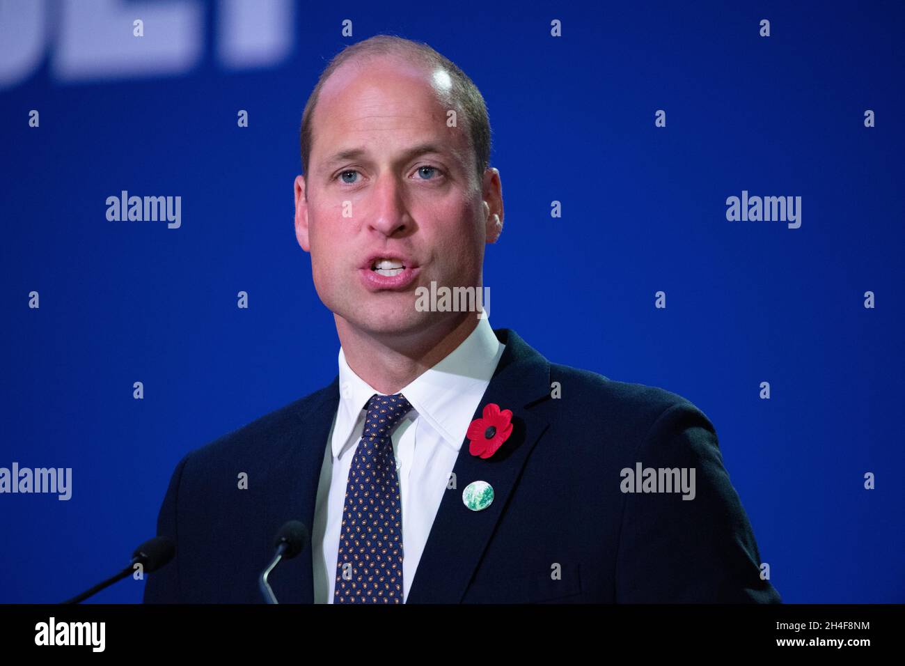 Glasgow, Schottland, Großbritannien. November 2021. IM BILD: Prinz William, Duke of Cambridge, KG, KT, PC, ADU. An diesem Nachmittag treffen sich die Staats- und Regierungschefs der Welt auf der COP26-Klimakonferenz in Glasgow. Quelle: Colin Fisher/Alamy Live News Stockfoto