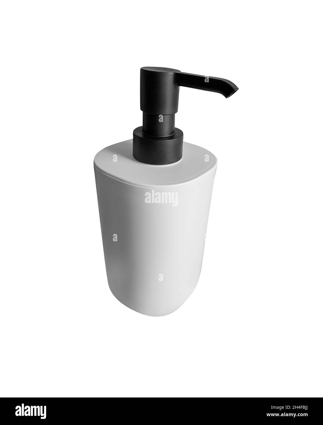 Kosmetikspender Flasche für Flüssigseife. Pumpflasche auf weißem Hintergrund isoliert Stockfoto