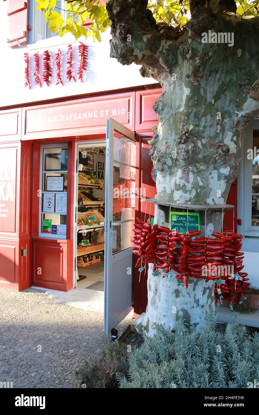 Fete du Piment, Chili Festival, Espelette, Pays Basque, Frankreich Stockfoto