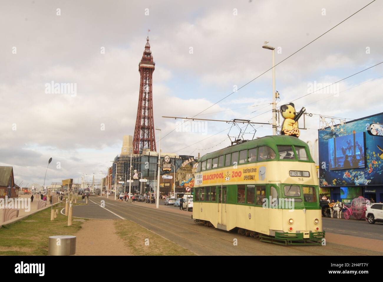 Blackpool Straßenbahn Stockfoto