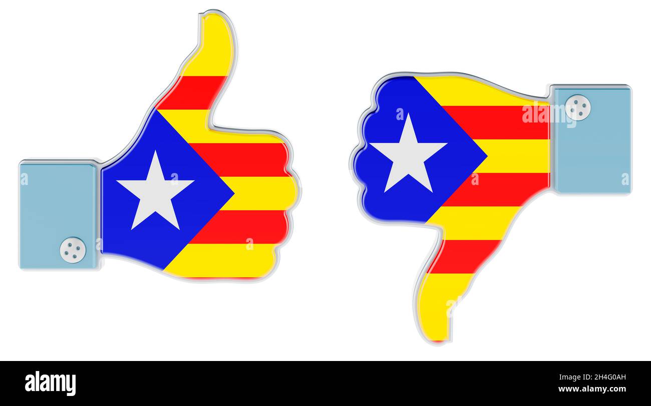 Katalanische Flagge Aufkleber – 40 Mm Vinyl-Sticker, 6 Stück – Wetterfest & Selbstklebend