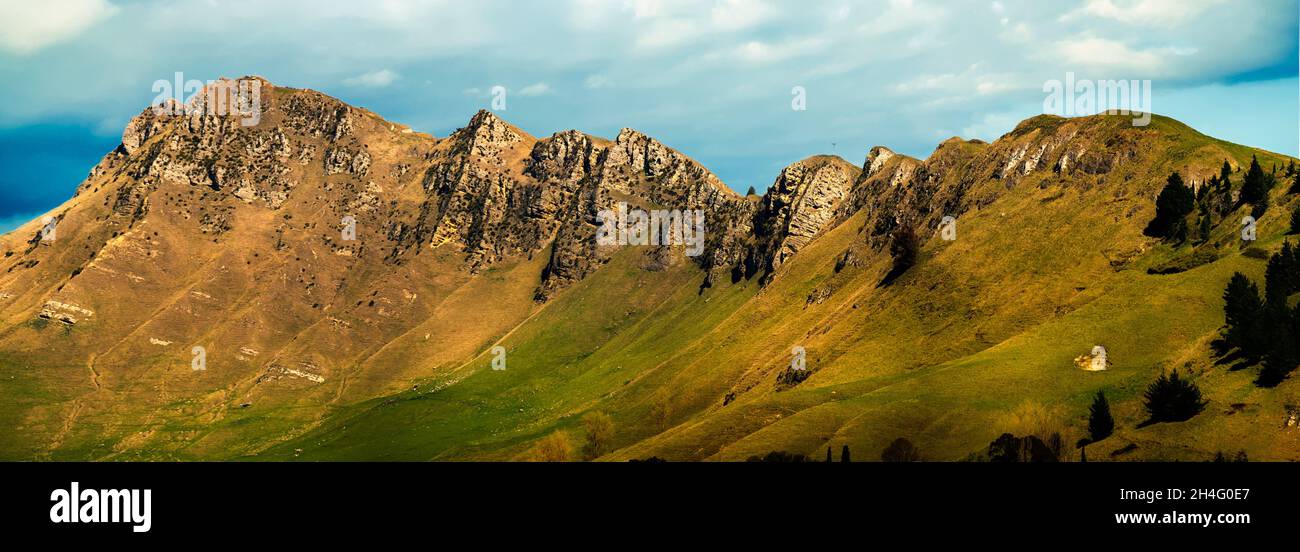 Die Ridge-Linie am Te Mata Peak Stockfoto