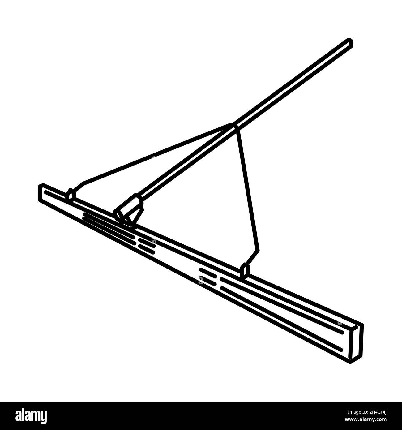 Bump Cutter Teil von Material und Gerät des Auftragnehmers handgezeichnetes Symbolset Vektor. Stock Vektor