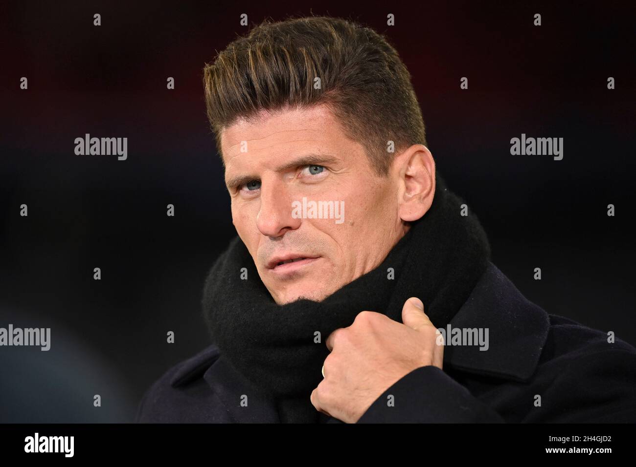 München, Deutschland. November 2021. Mario GOMEZ, Einzelbild, Einzelmotiv beschnitten, Porträt, Porträt, Portrait Fußball Champions League Gruppe E/FC Bayern München - SL Benfica Lisbon 5-2, ALLIANZARENA München am 2. November 2021 Quelle: dpa/Alamy Live News Stockfoto