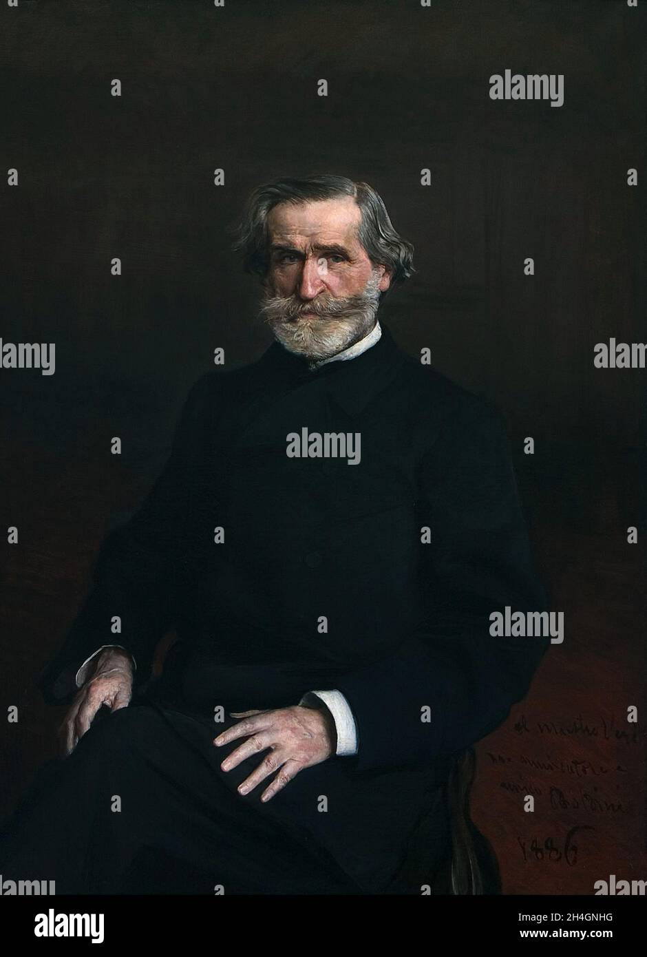 Ein Porträt des italienischen Opernkomponisten Guiseppe Verdi Stockfoto