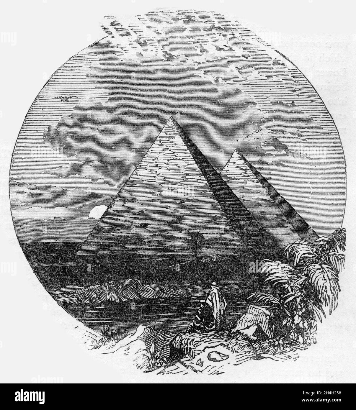 Gravur der großen Pyramide in Ägypten, aus einer Publikation um 1880 Stockfoto