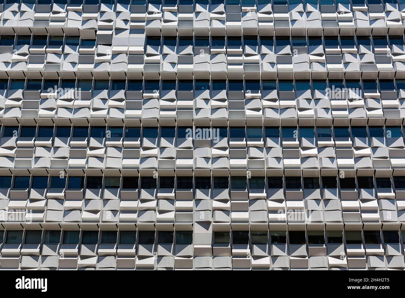 Fassade, Vodafone-Gebäude, moderne Architektur, Parque das Nacaees, Lissabon, Portugal Stockfoto