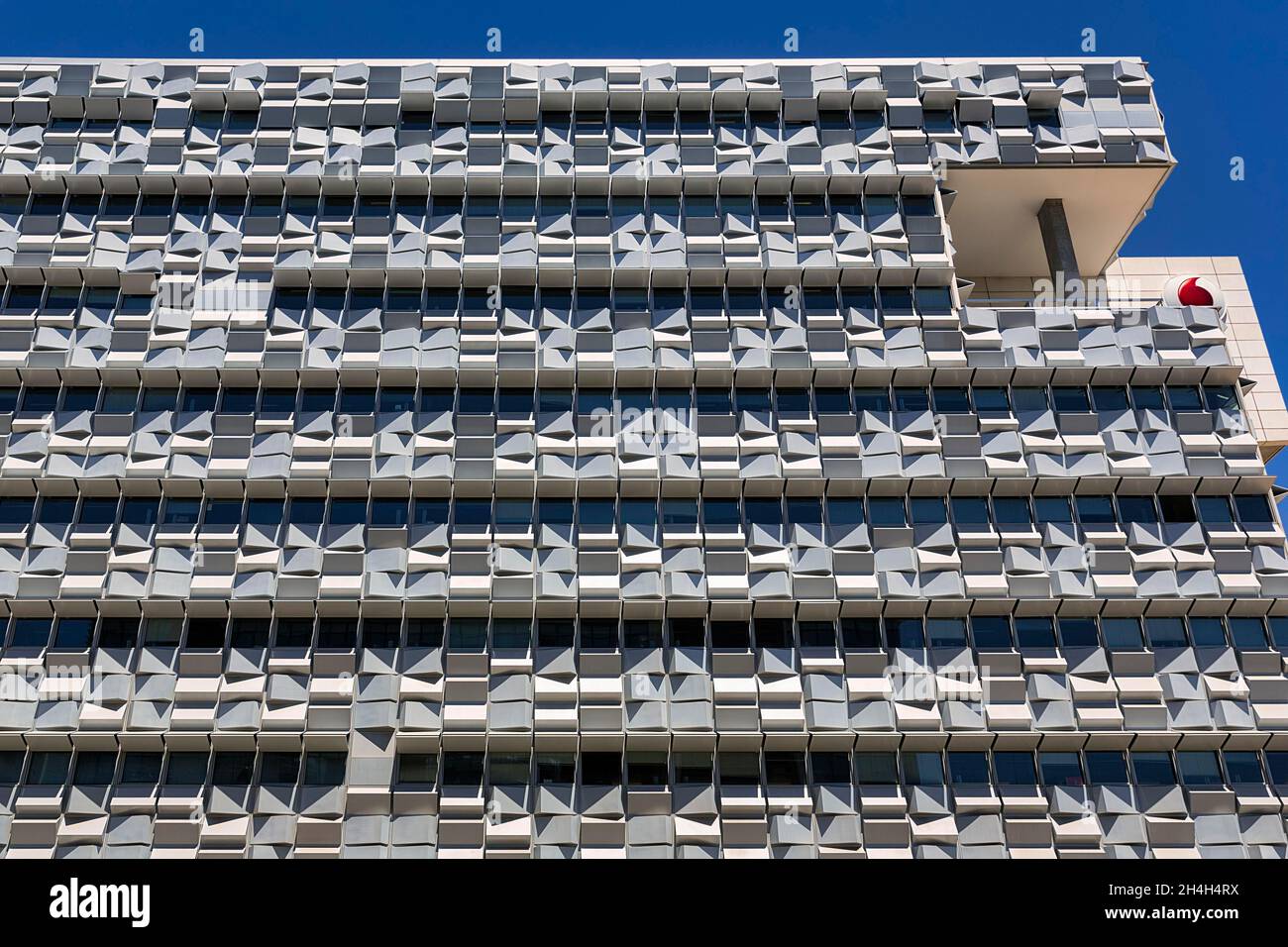 Fassade, Vodafone-Gebäude, moderne Architektur, Parque das Nacaees, Lissabon, Portugal Stockfoto