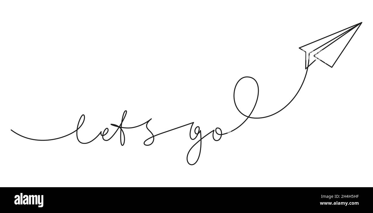 Fortlaufende Zeichnung der Papierebene mit einer Linie. Konzept von Geschäftsbotschaften und Ideen. Minimalistische Trend-Vektordarstellung. Stock Vektor