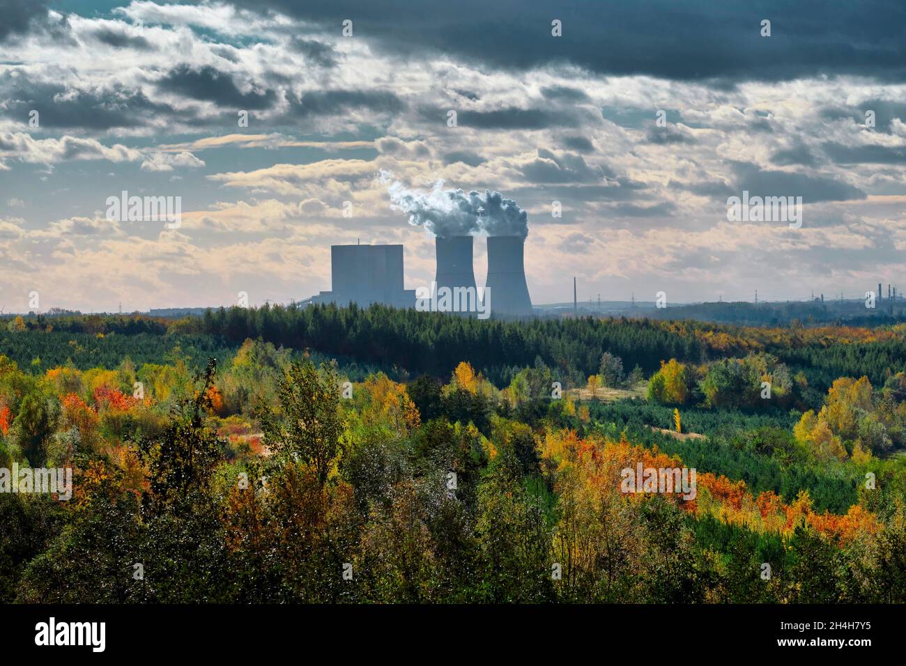 Braunkohlekraftwerk Lippendorf, Gemeinde Neukieritzsch bei Leipzig, Sachsen, Deutschland Stockfoto