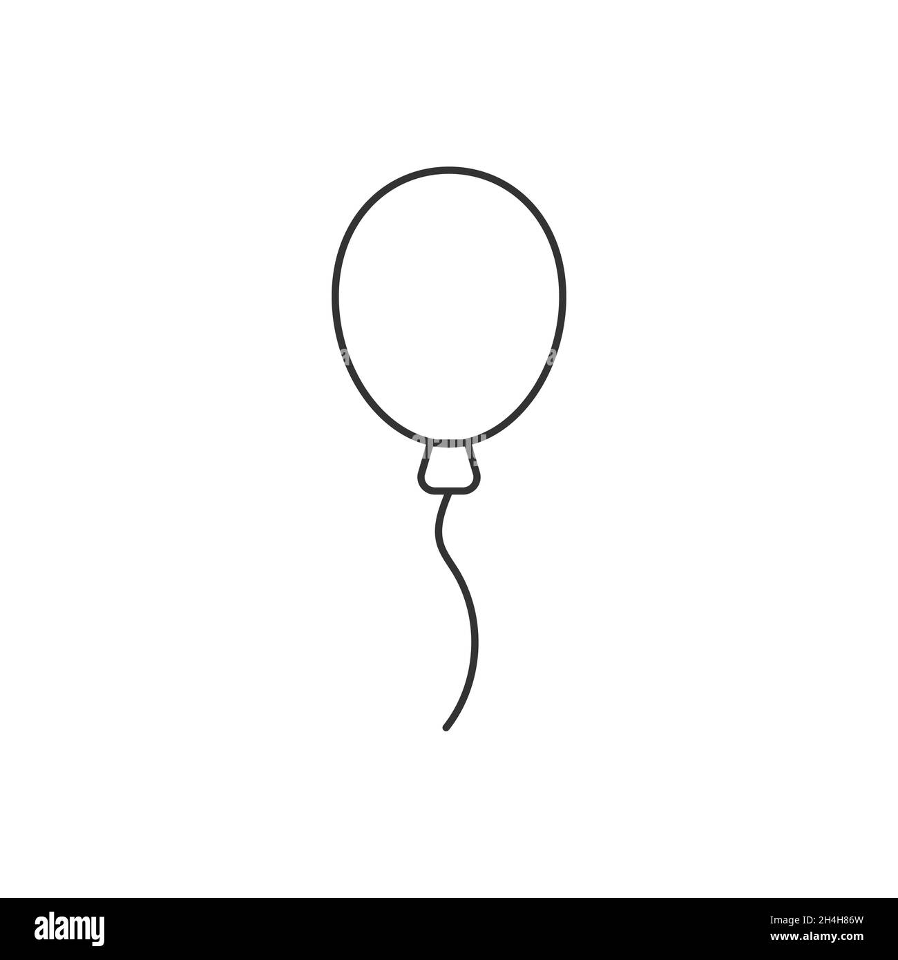 Dünne Linie Ballon Symbol. festival, Hochzeit Grußkarte, Sommer-Artikel, feiern, Überraschung. Vektorgrafik für Rohware isoliert Stock Vektor