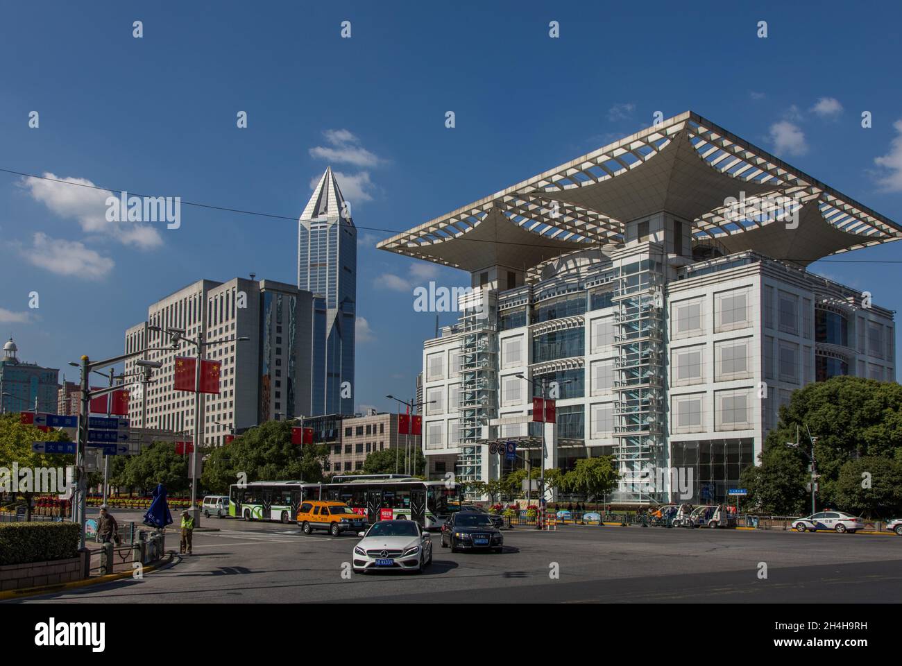 Downtown, Shanghai, Shanghai, China Shi Stockfoto Downtown, Shanghai, Shanghai, China Shi Stockfoto