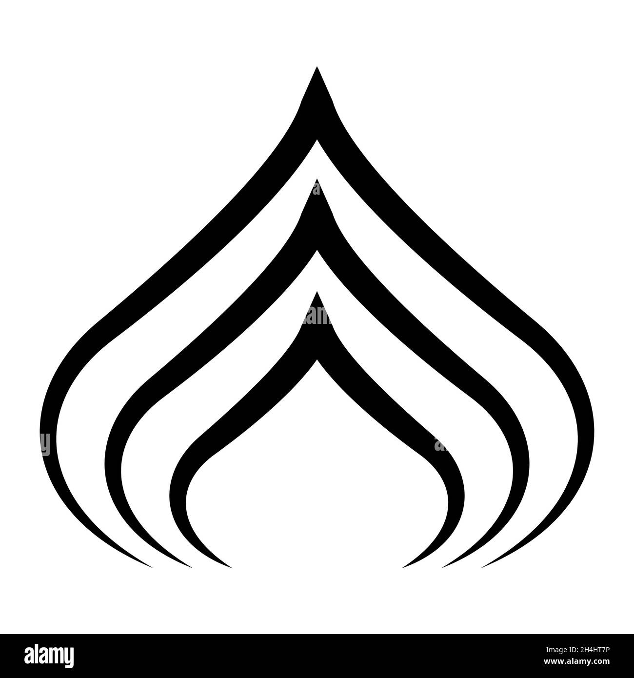 Luxus islamischen gewölbten Palast-Logo dreifachen arabischen Kuppel Zeichen islam Stock Vektor