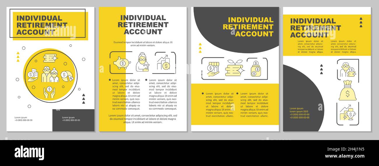 Vorlage für persönliche Rentenkonto-Broschüre Stock Vektor Vorlage für persönliche Rentenkonto-Broschüre Stock Vektor