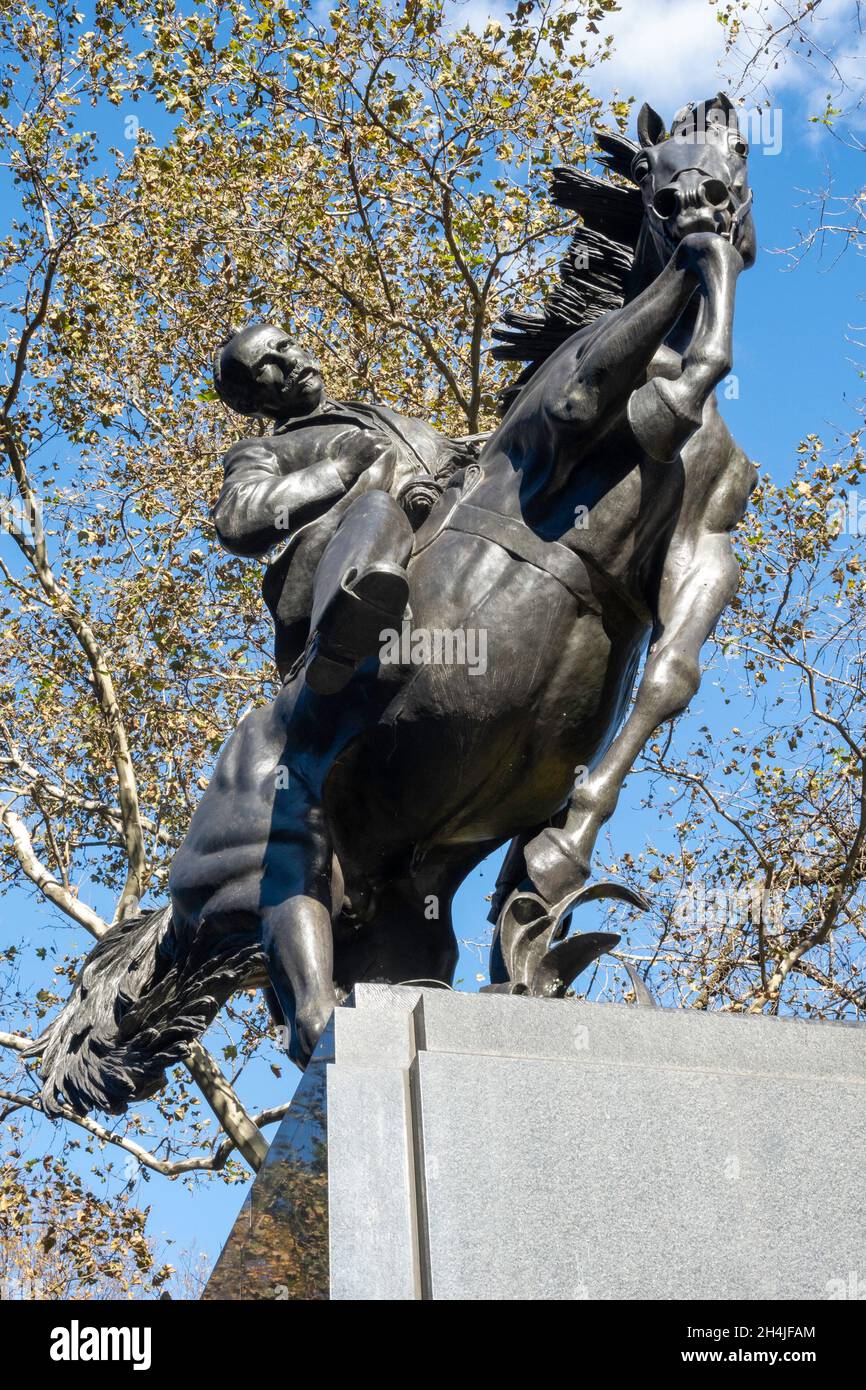 Jose Marti Statue im Central Park, New York Stockfoto