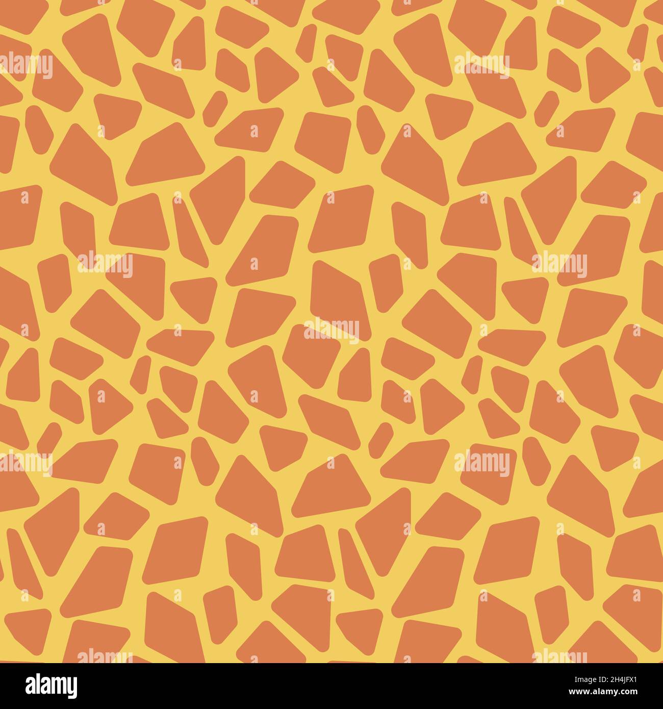 Tier nahtloses Muster Giraffenhaut, Imitation von Giraffenflecken auf Stoff, flaches Design Vektor-Illustration Stock Vektor
