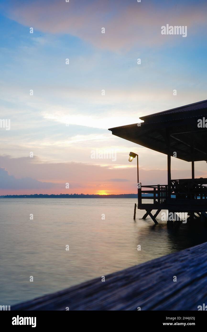 Beruhigender Sonnenuntergang Stockfoto