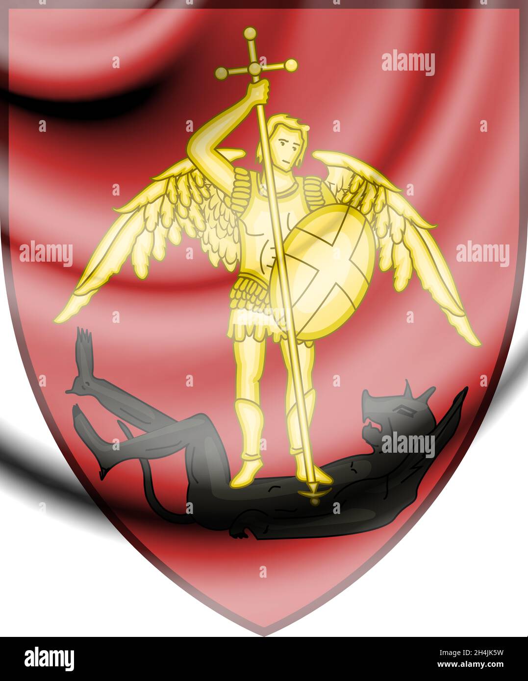 Brüsseler Wappen, Belgien. 3D-Illustration. Stockfoto