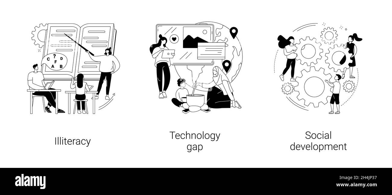 Abstrakte Konzeptvektoren für Entwicklungsländer. Stock Vektor