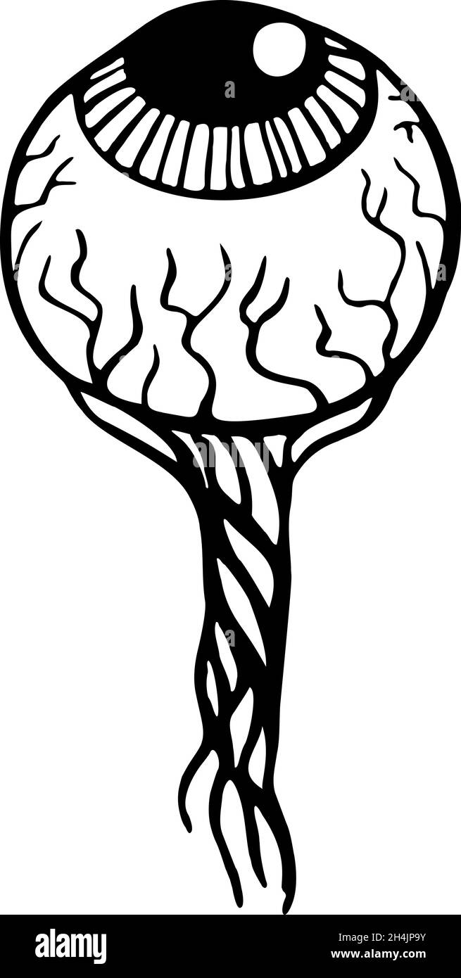 Blackwork Tattoo Blitz. Eye of Providence. Freimaurersymbol. Alle sehen Auge in Dreieckspyramide. Neue Weltordnung. Heilige Geometrie, Religion, Spirituu Stock Vektor