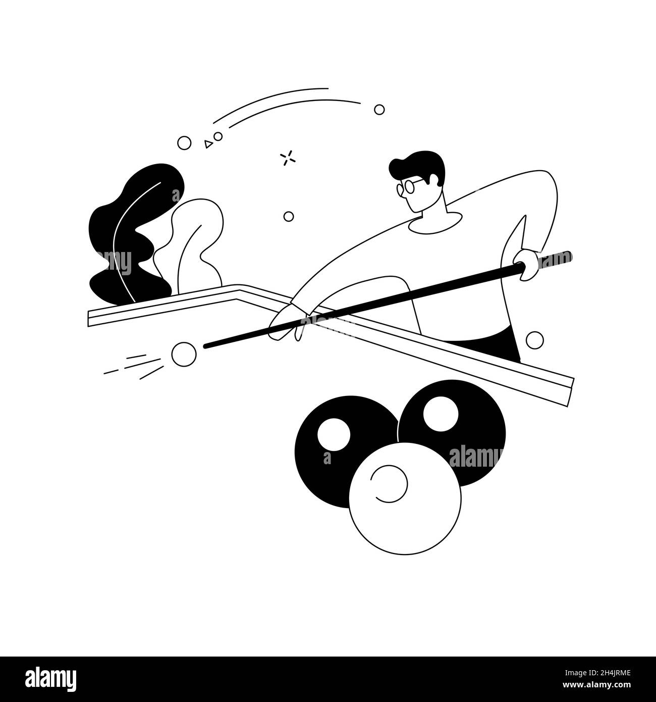 Snooker abstraktes Konzept Vektor-Illustration. Stock Vektor