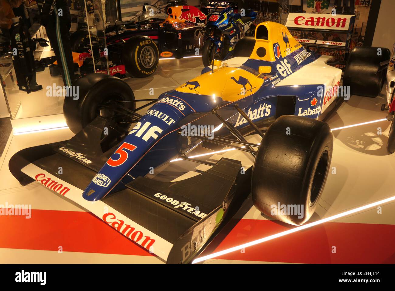 Renault Rennwagen auf der Silverstone Experience Northamptonshire UK Stockfoto