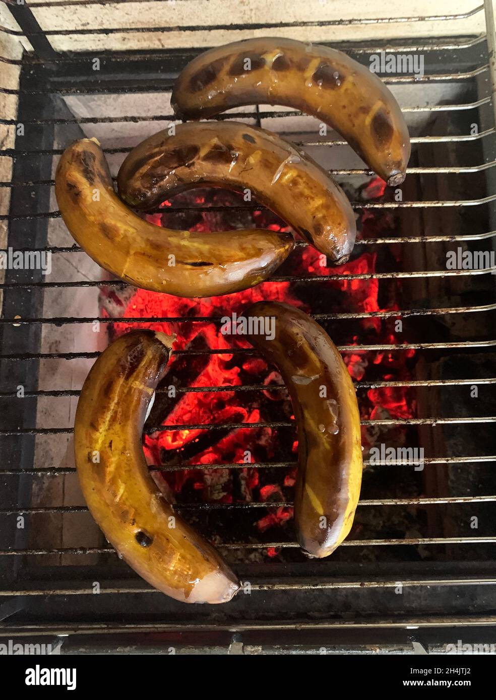 BANANA BBQ, TYPISCH BRASILIANISCHES DESSERT Stockfoto