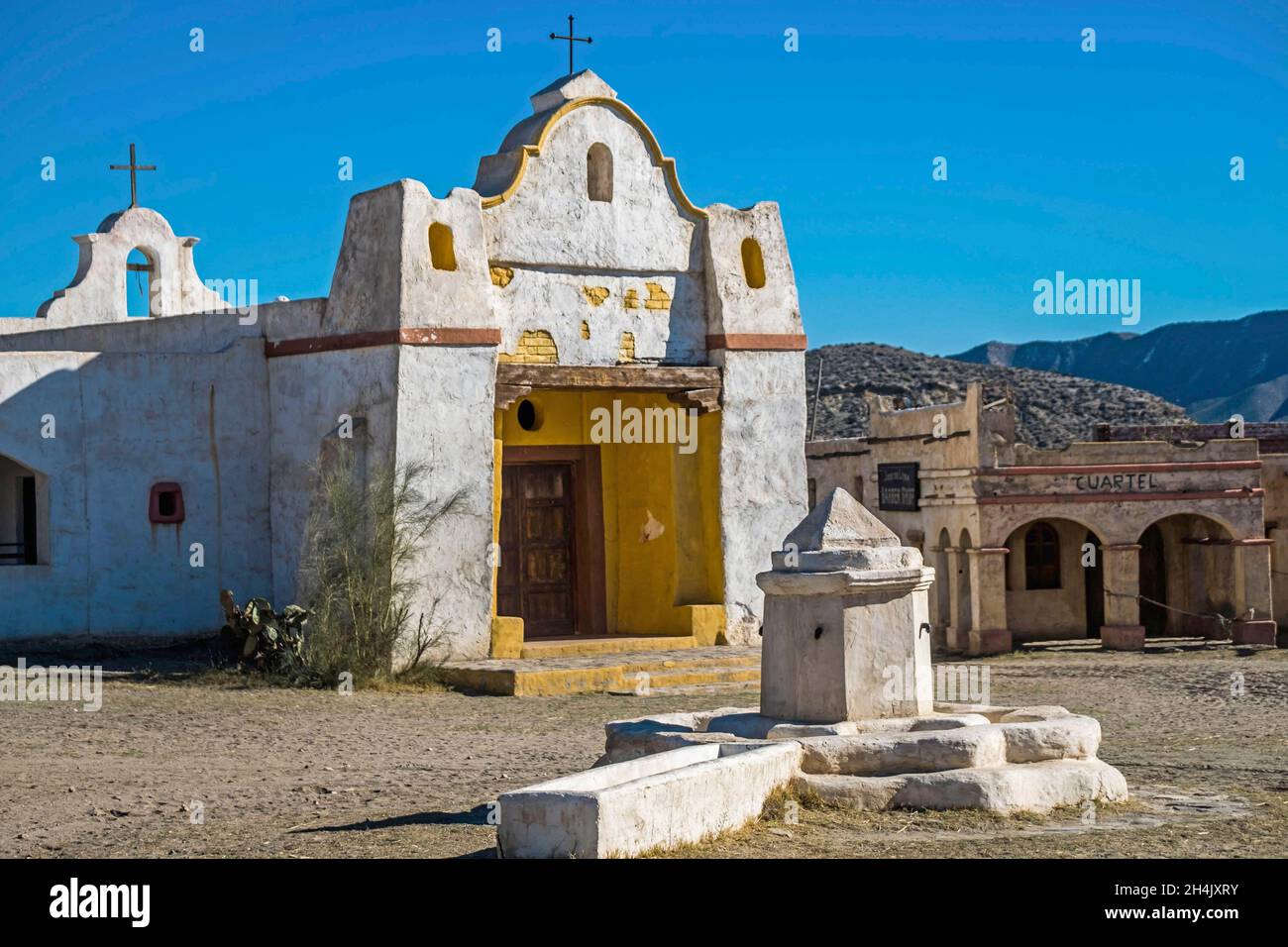 Spanien, Andalusien, Provinz Almeria, Wüste Tabernas, westliche Stadt Texas Hollywood (auch Fort Bravo genannt) Stockfoto
