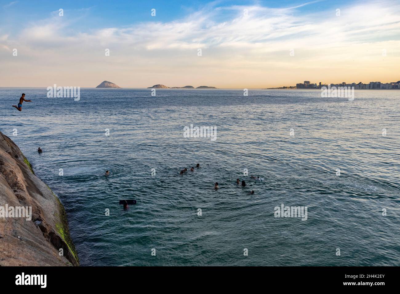 Brasilien, Rio de Janeiro, Ende des Tages am Rande der Stadt Stockfoto