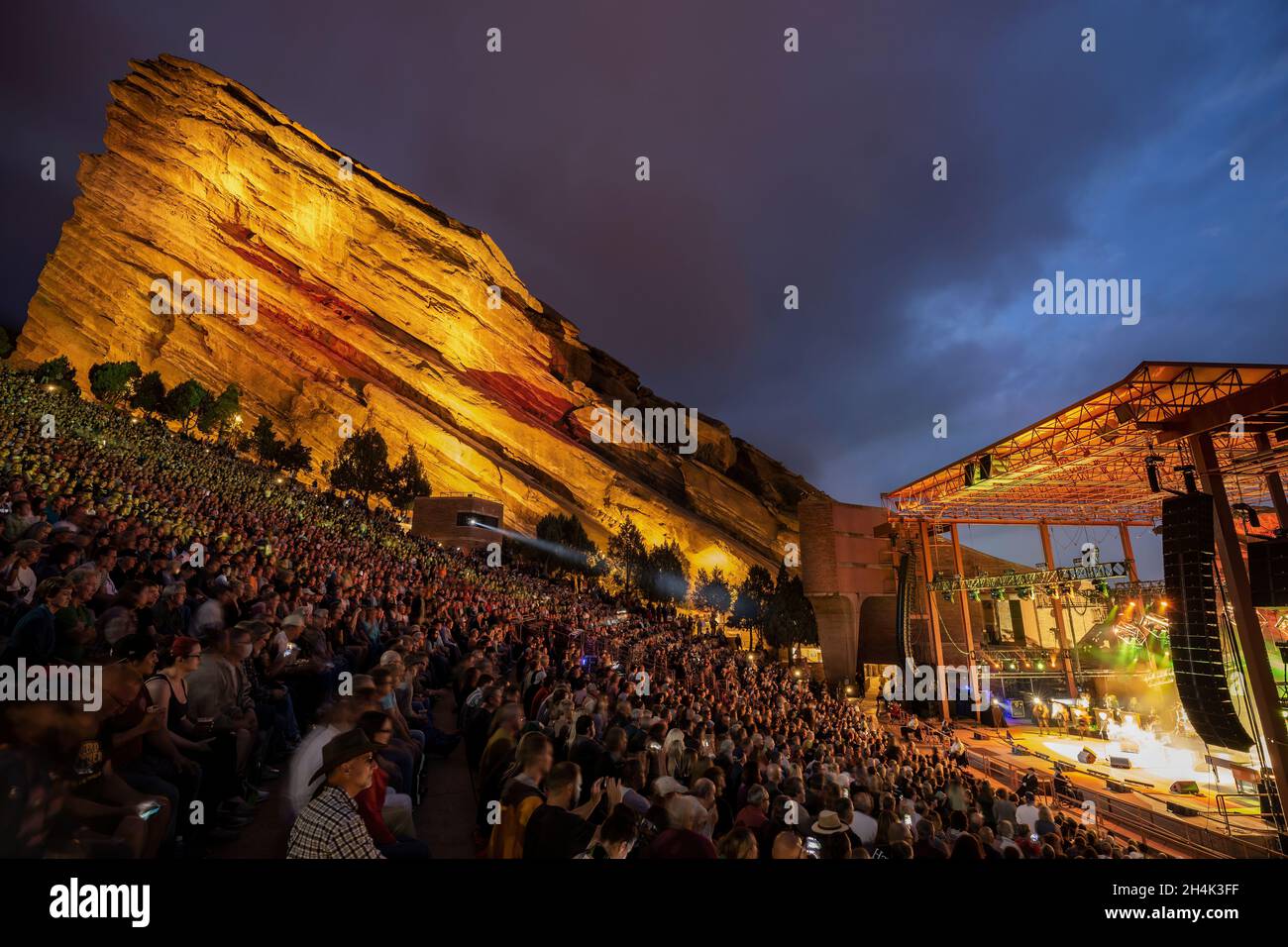 Konzert, Red Rocks Amphitheatre, Morrison (in der Nähe von Denver), Colorado USA Stockfoto