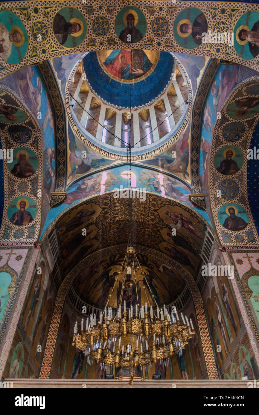 TIFLIS, GEORGIEN - 17. JULI 2017: Jvaris Mama Kirche in Tiflis, Hauptstadt von Georgien Stockfoto