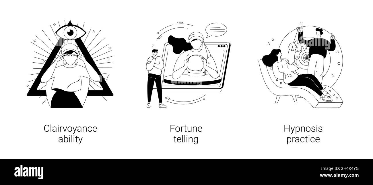 Extrasensorische Fähigkeit abstrakte Konzept Vektor Illustrationen. Stock Vektor